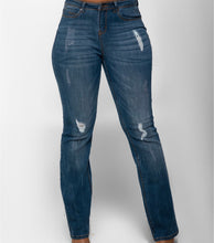 Load image into Gallery viewer, Denim Skinny Bootcut Distressed Jean
